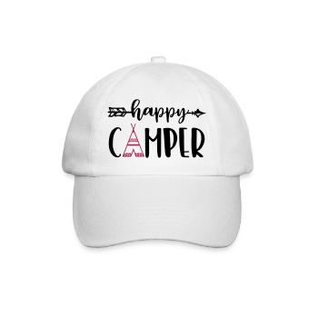 campeur heureux - Casquette classique - blanc/blanc - Devant