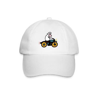 Mouton câlin sur moto - Casquette classique - blanc/blanc - Devant