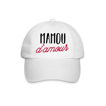 mamou d'amour - mamie - maman - Casquette classique - blanc/blanc - Devant