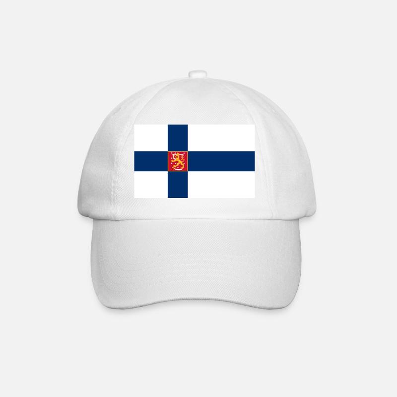 Drapeau d'État de Finlande - Casquette classique - blanc/blanc