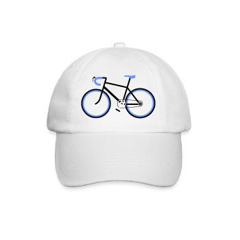 Nouveau vélo avec volant sport bleu et selle sport - Casquette classique - blanc/blanc - Devant