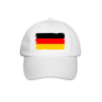 Drapeau de l'Allemagne coups de pinceau Allemagne accueil - Casquette classique - blanc/blanc - Devant