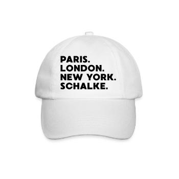 Schalke Geschenk Fußball Spiel Sport Ball - Baseballkappe - Weiß/Weiß - Vorne
