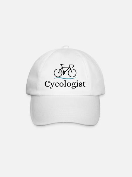 Cyclist Cycologist - Baseball Cap - white/white