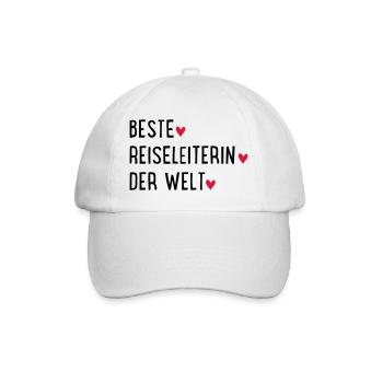beste reiseleiterin - Baseballkappe - Weiß/Weiß - Vorne