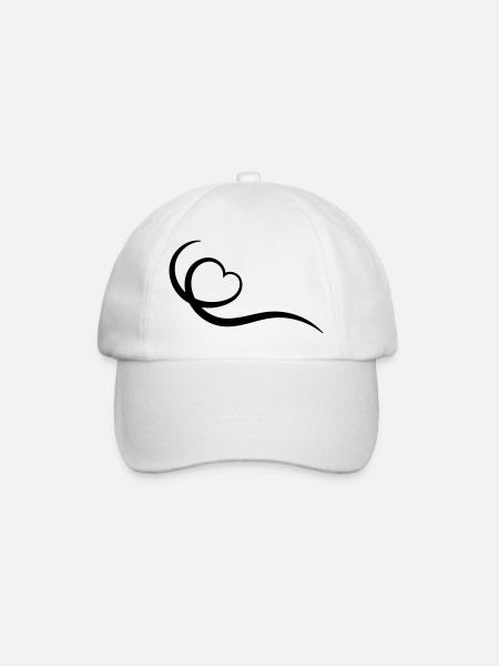 Coeur - Casquette classique - blanc/blanc