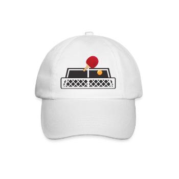 Table tennis table tennis racket ball - Baseball Cap - white/white - Front