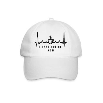 J’ai besoin de café - Casquette classique - blanc/blanc - Devant