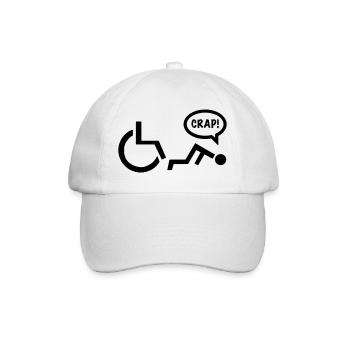 CRAP en tant qu’utilisateur de fauteuil roulant tombe. Chemise humoristique * - Casquette classique - blanc/blanc - Devant
