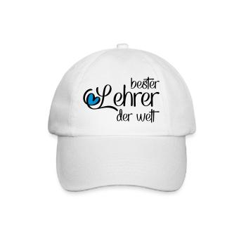 Lustiger Lehrer - Baseballkappe - Weiß/Weiß - Vorne