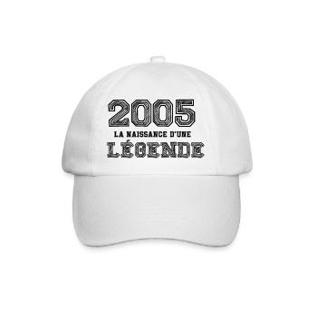 2005 la naissance d'une légende - Casquette classique - blanc/blanc - Devant