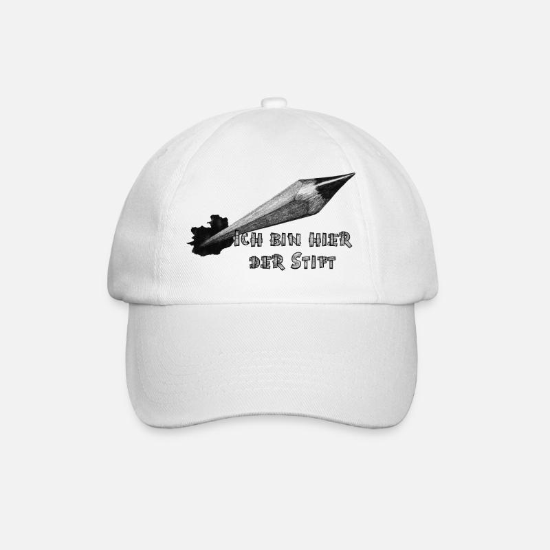 Ich bin hier der Stift - Baseballkappe - Weiß/Weiß