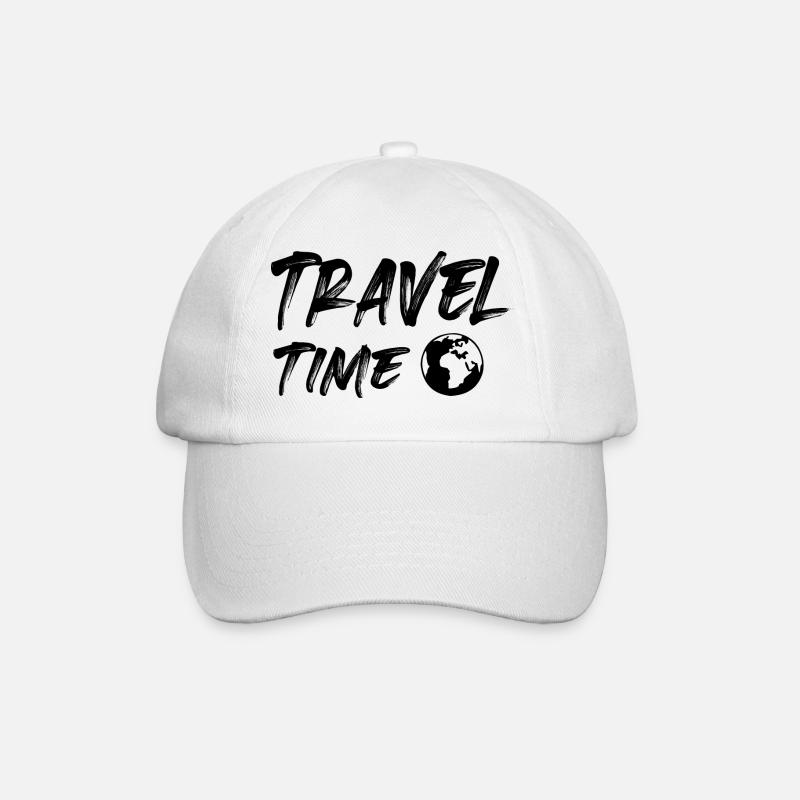 travel time - Baseballkappe - Weiß/Weiß