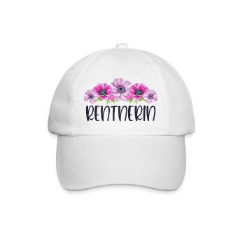Rentnerin Rente Ruhestand Rentner Blumen - Baseballkappe - Weiß/Weiß - Vorne