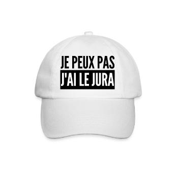 JE PEUX PAS J'AI LE JURA - Casquette classique - blanc/blanc - Devant