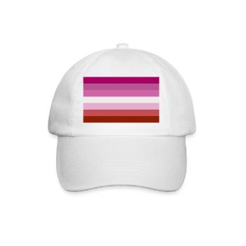 Lesbian flag - Baseball Cap - white/white - Front