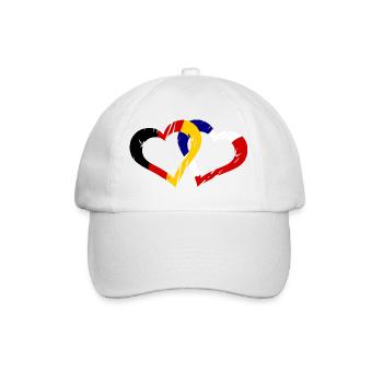 Français Allemand Amour - Casquette classique - blanc/blanc - Devant