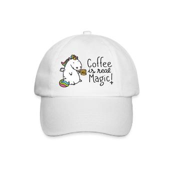 Coffee is real Magic - Baseball Cap - white/white - Front