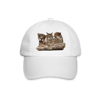 Lynx, Jaguar et Guépard - Casquette classique - blanc/blanc - Devant