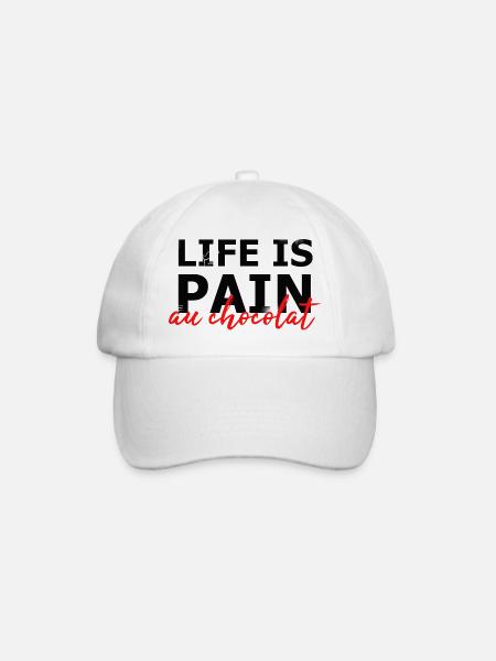 pain au chocolat - Baseball Cap - white/white