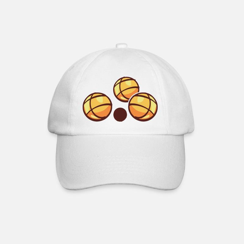 Boules de boules pour joueurs de pétanque - Casquette classique - blanc/blanc