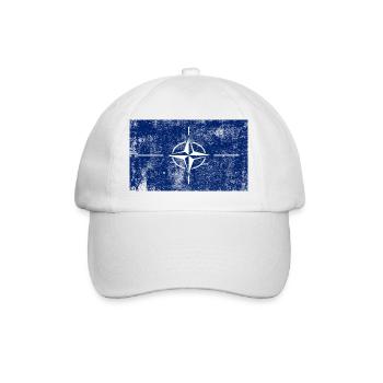 Drapeau de l’OTAN Drapeau Grunge Rétro Vintage - Casquette classique - blanc/blanc - Devant