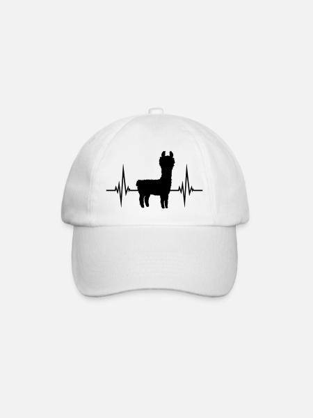 Pulse Lama Heartbeat - Casquette classique - blanc/blanc