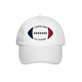 J peux pas j ai rugby - Casquette classique - blanc/blanc - Devant