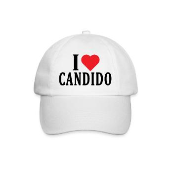 T-Shirt Ich liebe Candido T-Shirt Geschenkidee - Baseballkappe - Weiß/Weiß - Vorne