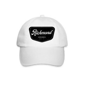 Richmond Virginia – Vintage Städte-Design - Baseballkappe - Weiß/Weiß - Vorne