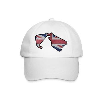 Piste de course de Grande-Bretagne avec drapeau - Casquette classique - blanc/blanc - Devant