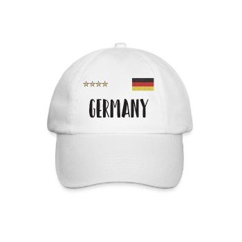 Germany Soccer Football Fan Shirt Flag - Baseball Cap - white/white - Front