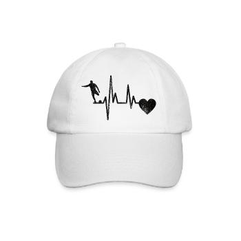 Entraîneur de football Joueur de football fréquence cardiaque Joueur de football - Casquette classique - blanc/blanc - Devant