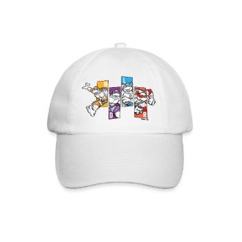Teenage Mutant Ninja Turtles Initialen Logo - Baseballkappe - Weiß/Weiß - Vorne