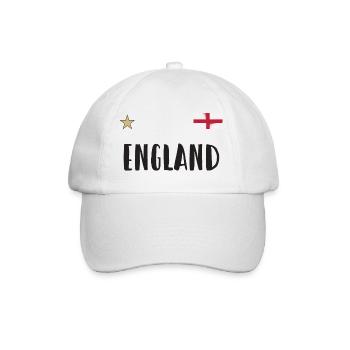 England Fußball Trikot Englische Flagge - Baseballkappe - Weiß/Weiß - Vorne