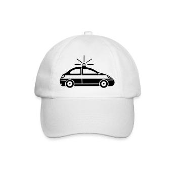 Police car - Baseball Cap - white/white - Front