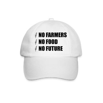 Farmer Demo Bauer No Farmers No Food No Future - Casquette classique - blanc/blanc - Devant