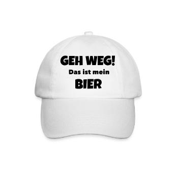 Mein Bier! - Baseballkappe - Weiß/Weiß - Vorne