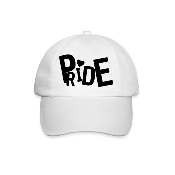 Pride Schriftzug - Baseballkappe - Weiß/Weiß - Vorne