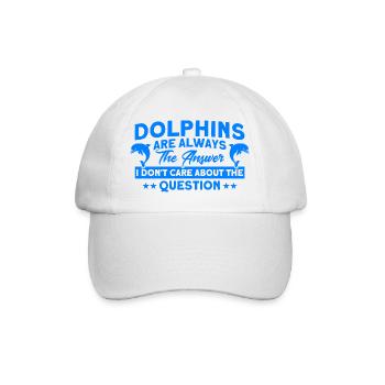 Dolphin Dolphin Lover Animal Dolphins Gift - Baseball Cap - white/white - Front