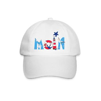 Moin Kinder Motiv - Baseballkappe - Weiß/Weiß - Vorne