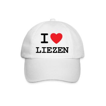 I love Liezen - Ich liebe Liezen Shirt - Baseballkappe - Weiß/Weiß - Vorne