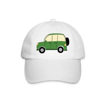 Green car - Baseball Cap - white/white - Front