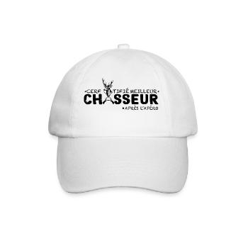 Certifié Meilleur Chasseur Apres L'Apéro - Casquette classique - blanc/blanc - Devant