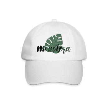 Monstera Vibes Motif Plante Vert Cadeau - Casquette classique - blanc/blanc - Devant