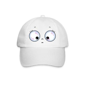 Cute eyes - Baseball Cap - white/white - Front
