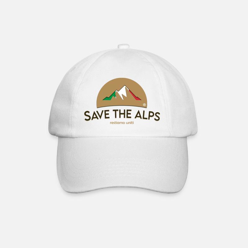 Save The Alps Italia - Baseballkappe - Weiß/Weiß