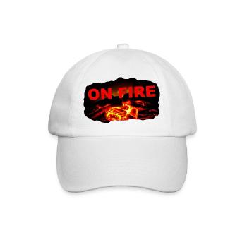 ZoffArt ON FIRE - Baseballkappe - Weiß/Weiß - Vorne