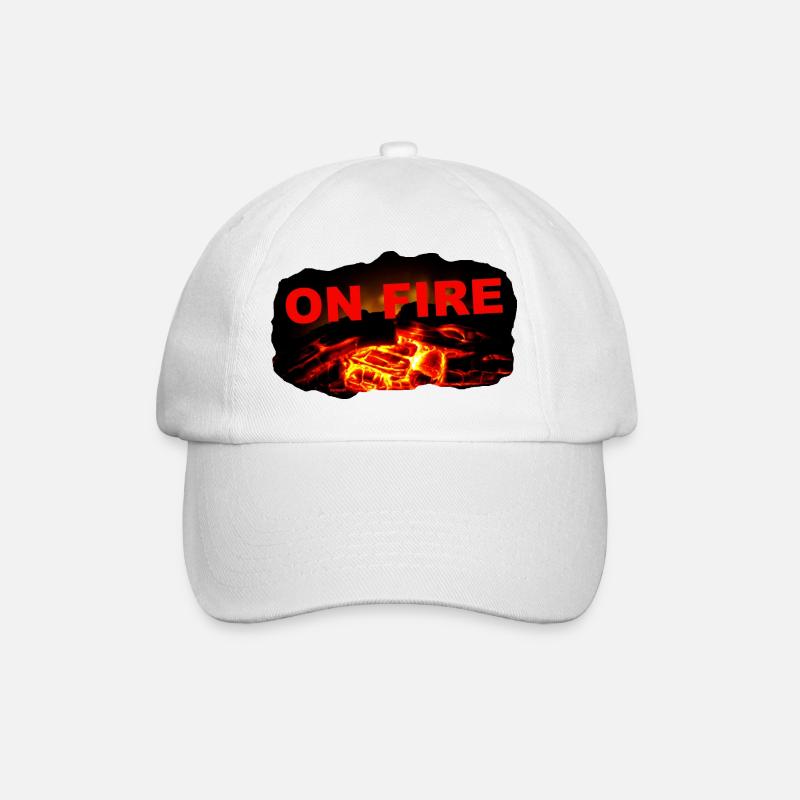 ZoffArt ON FIRE - Baseballkappe - Weiß/Weiß