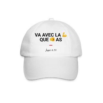 Va avec la force que tu as - Casquette classique - blanc/blanc - Devant
